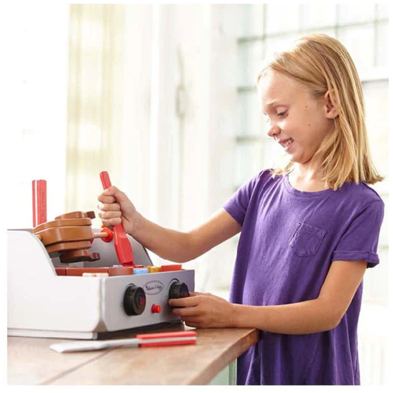 Set parrilla de madera con accesorios melissa & doug