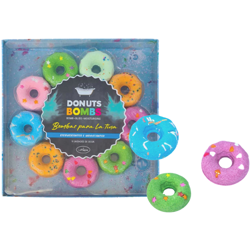 Bombas de baño donuts 9pcs la prepie