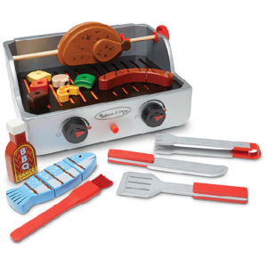 Set parrilla de madera con accesorios melissa & doug