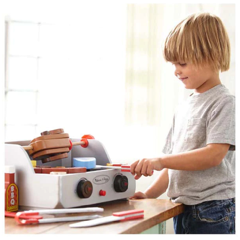 Set parrilla de madera con accesorios melissa & doug