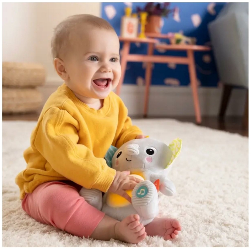 Peluche baby elefante música y luces