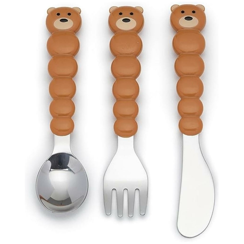 Set de 6 cubiertos para niños tiburon-oso melii