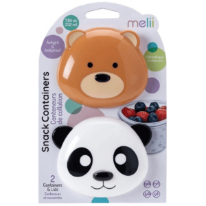 Contenedores de snack oso y panda melii