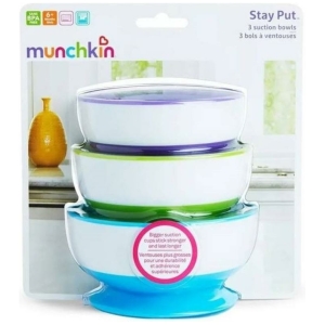 Set de 3 bowls antideslizantes stay put munchkin