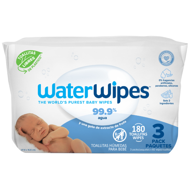 Toallitas húmedas bio waterwipes 3 x 60 uns.