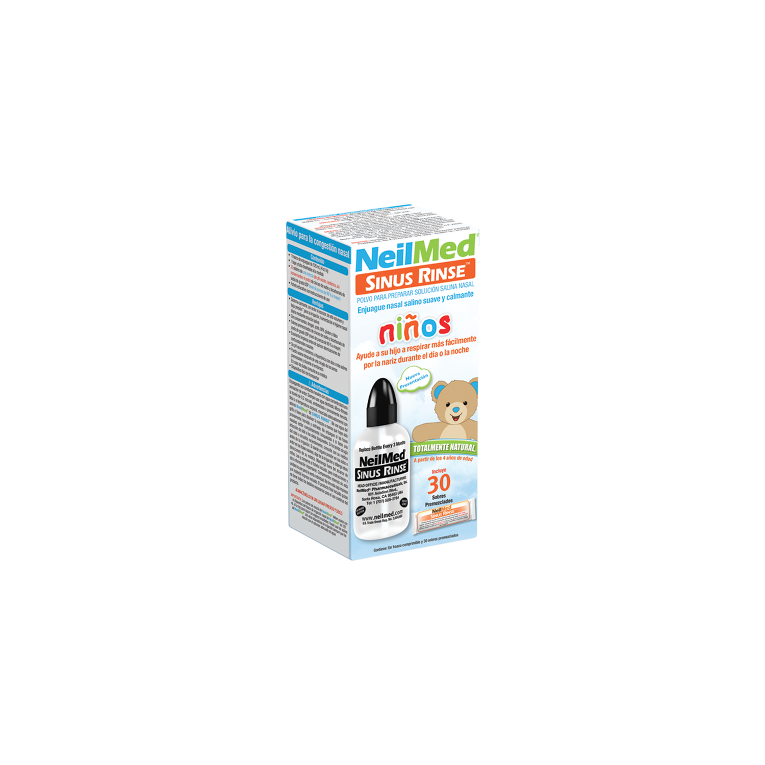 3 x mezcla de enjuague nasal + Neti Pot