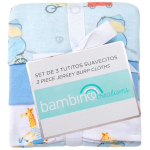 Set de 3 tutos bambino celeste animales