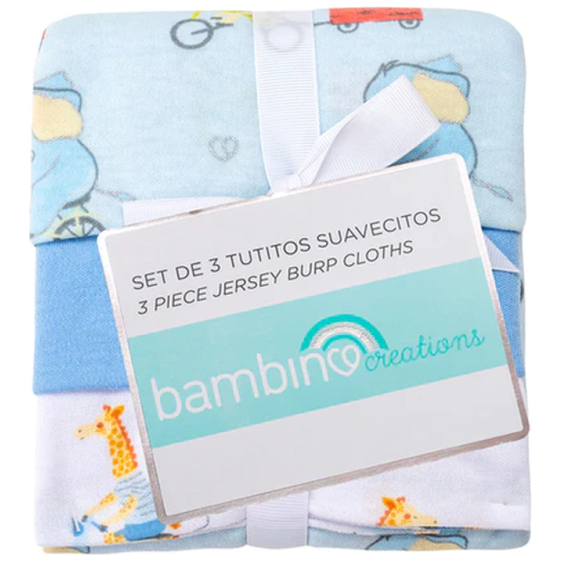 Set de 3 tutos bambino celeste animales