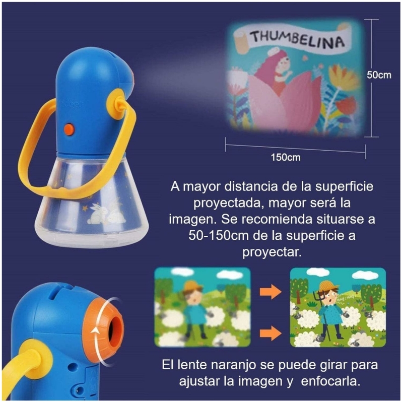 Linterna proyector de cuentos y estrellas mideer