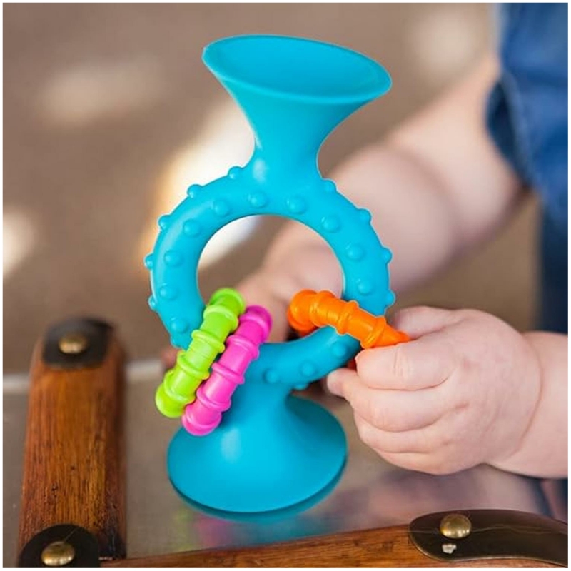 Sonajero mordedor pipsquigz loops azul