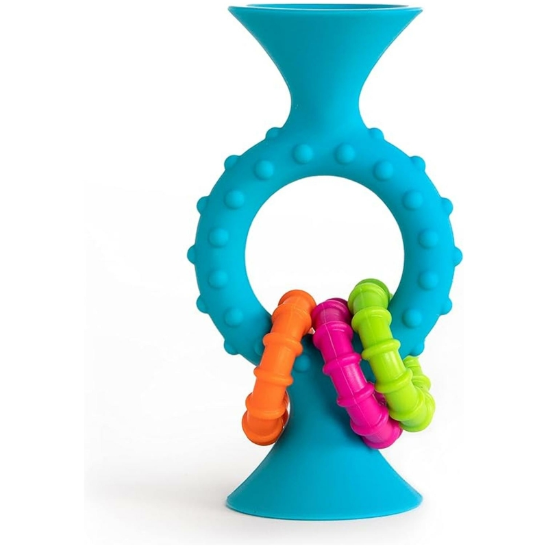 Sonajero mordedor pipsquigz loops azul