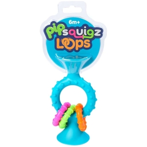 Sonajero mordedor pipsquigz loops azul