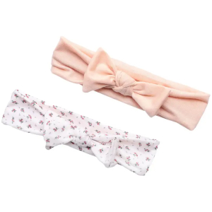Set 2 cintillos blandos (beige/blanco)