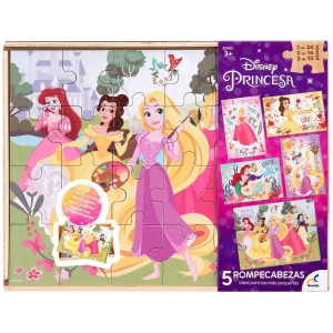 Rompecabezas 5 en 1 disney princesa
