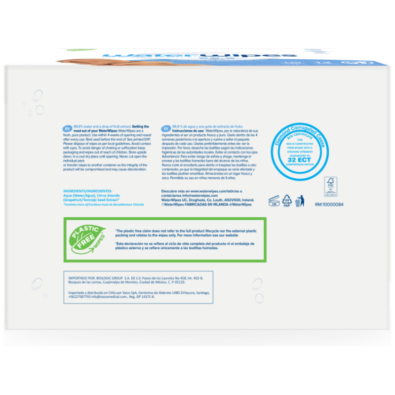 Toallitas humedas waterwipes caja