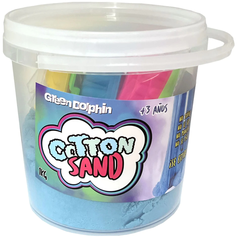 Arena mágica cotton sand 1 kg. azul