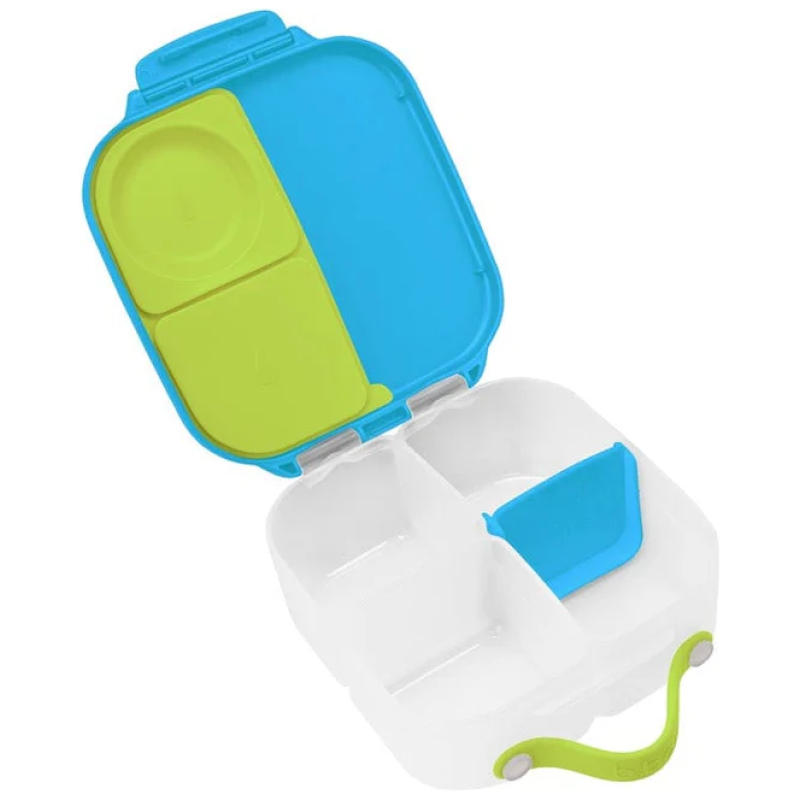 Mini lonchera con divisiones antiderrame b. box - celeste