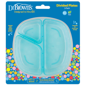 Pack de 3 platos con divisiones doctor brown's