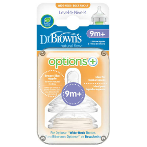 Pack tetinas boca ancha options+ 9m+ dr. brown's