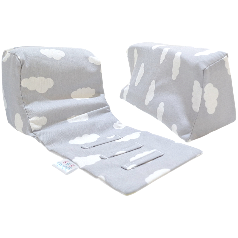 Cojín Antivuelco Para Bebés 2 Piezas - Gris
