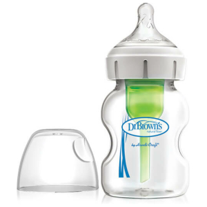 Mamadera boca ancha options+ vidrio 150 ml dr. brown's