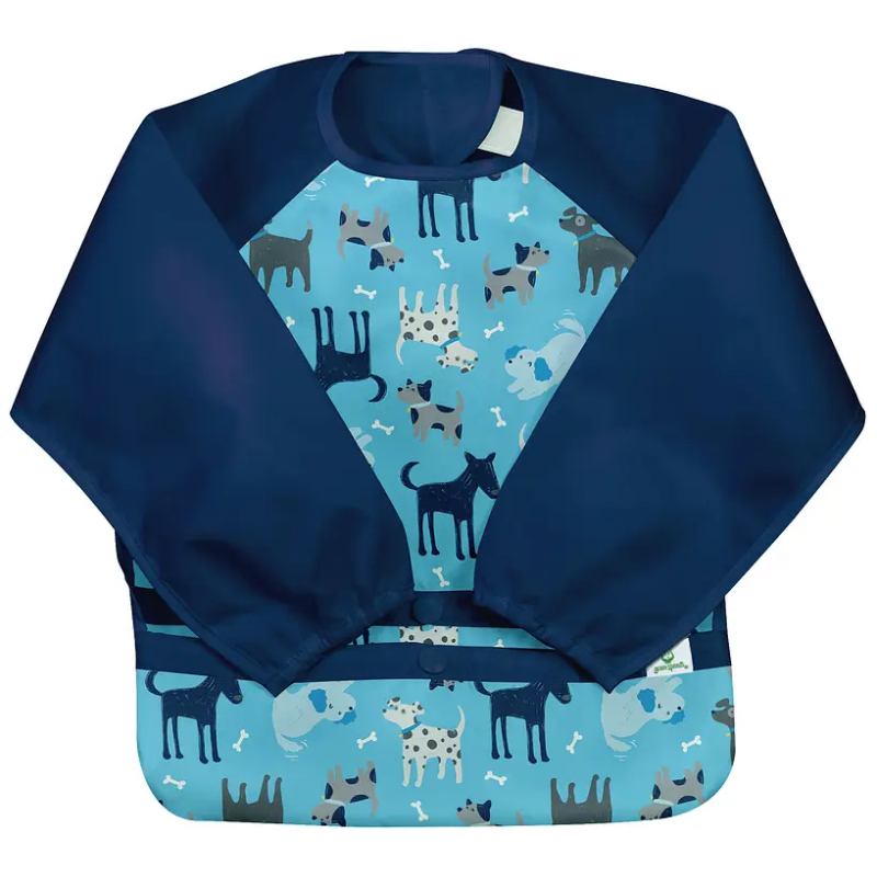 Babero manga larga perros 12 - 24 meses green sprouts