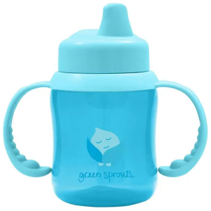 Vaso de transición con boquilla antiderrame 180 ml - celeste