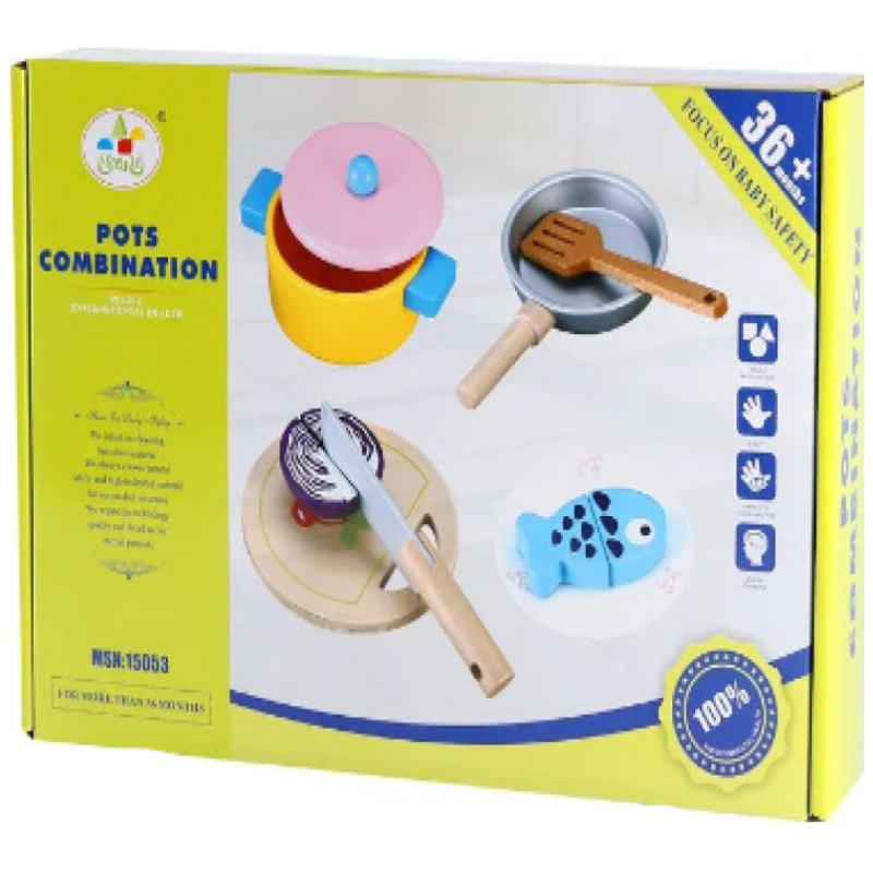 Set de ollas de madera