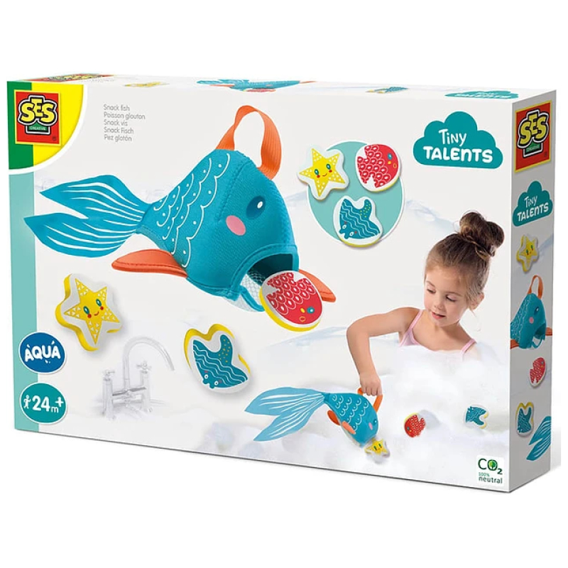 Juego de baño pez glotón ses creative