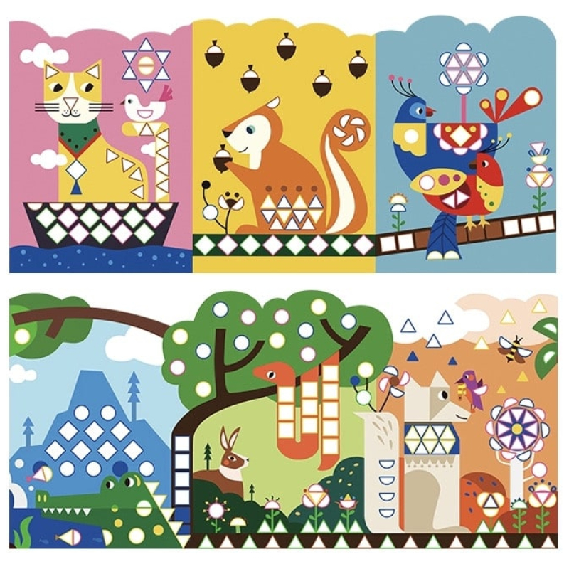 Stickers geométricos - animales