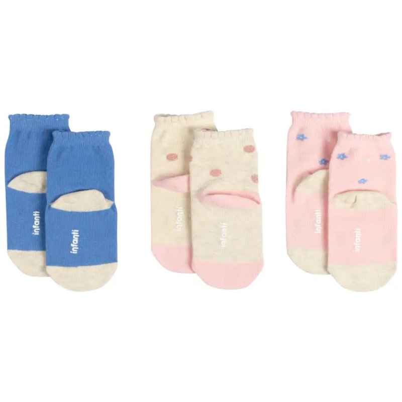 Tripack calcetines niña arcoíris