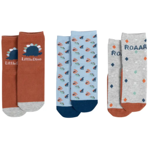 Tripack calcetines niño dino