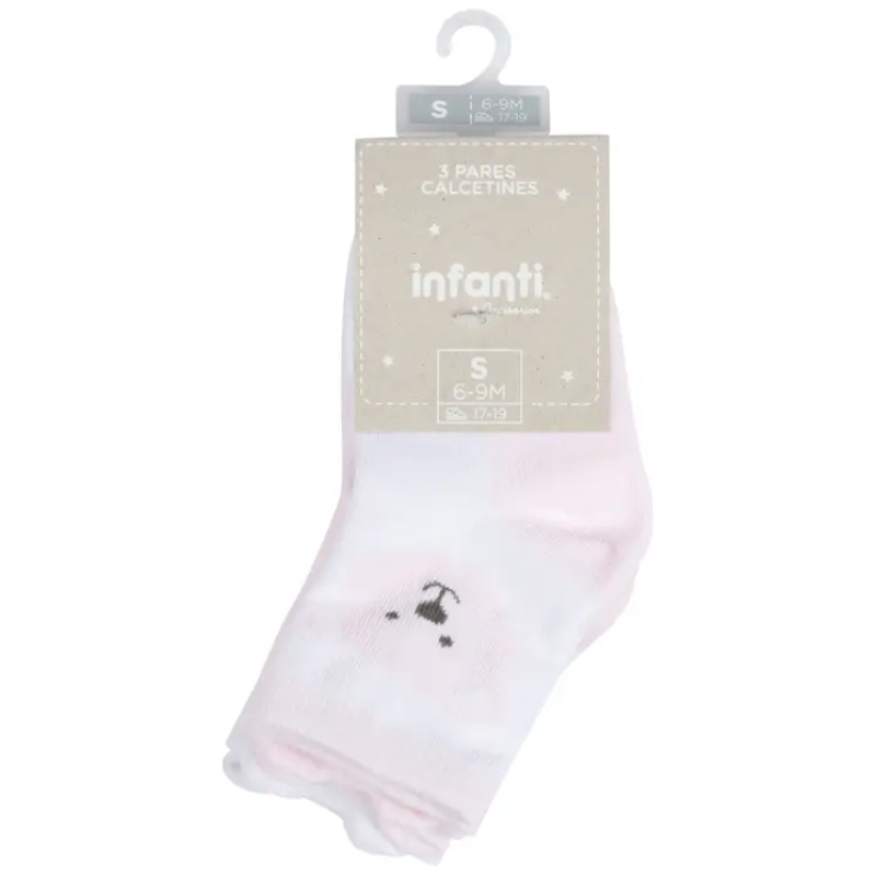 Tripack calcetines niña ositos
