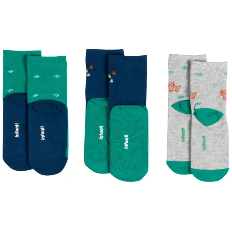 Tripack calcetines niño animales
