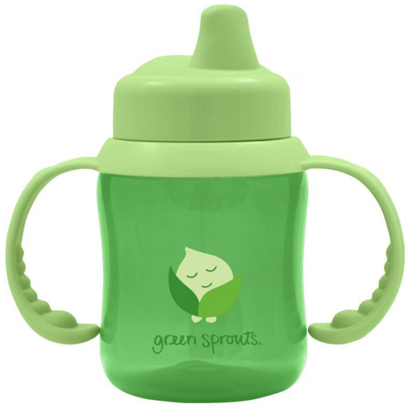 Vaso de transición con boquilla antiderrame 180 ml - verde