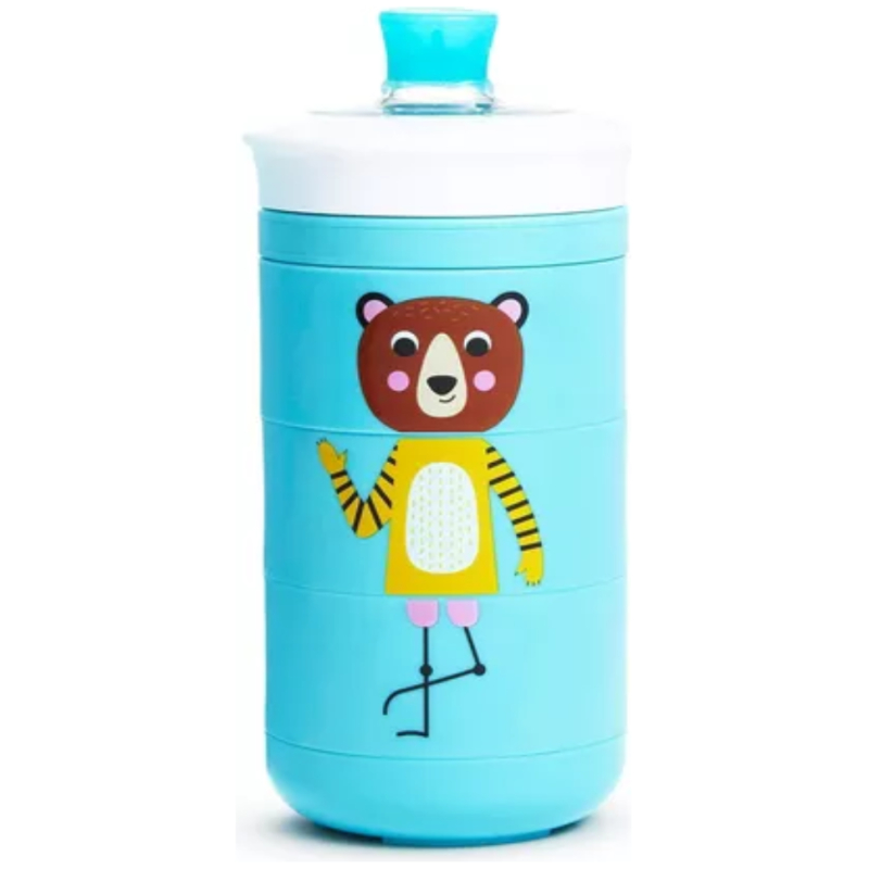 Vaso con boquilla antiderrame twisty animales munchkin rosa