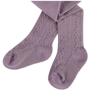Bipack pantys trenzadas lila - crema