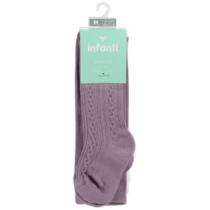 Bipack pantys trenzadas lila - crema