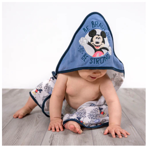 Toalla capucha bambino mickey - azul