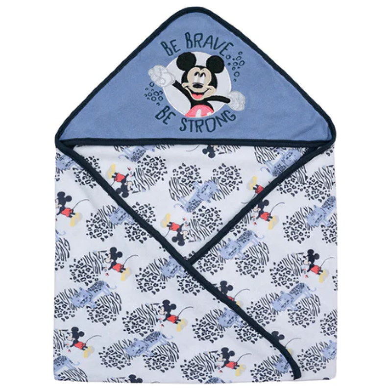 Toalla capucha bambino mickey - azul