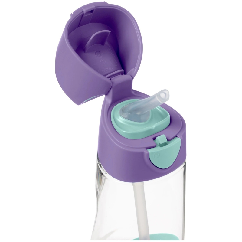 Botella con bombilla tritan 450 ml b.box - lilac pop