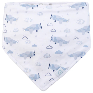Bipack babero bandana gris avión