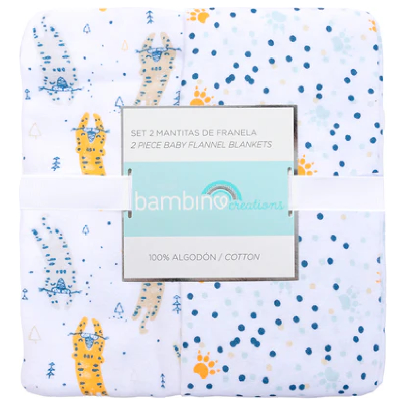 Set mantitas para bebé bambino tigre blanco