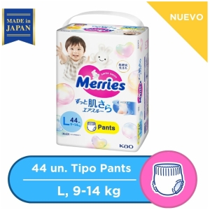 Pañales merries pants l 44 pcs super jumbo