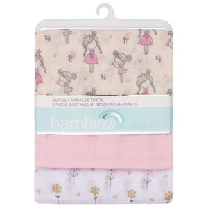 Pañales tutos de muselina beige princesas