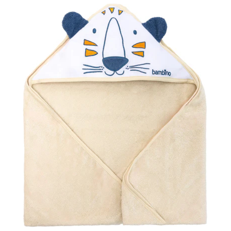 Toalla capucha bambino tigre