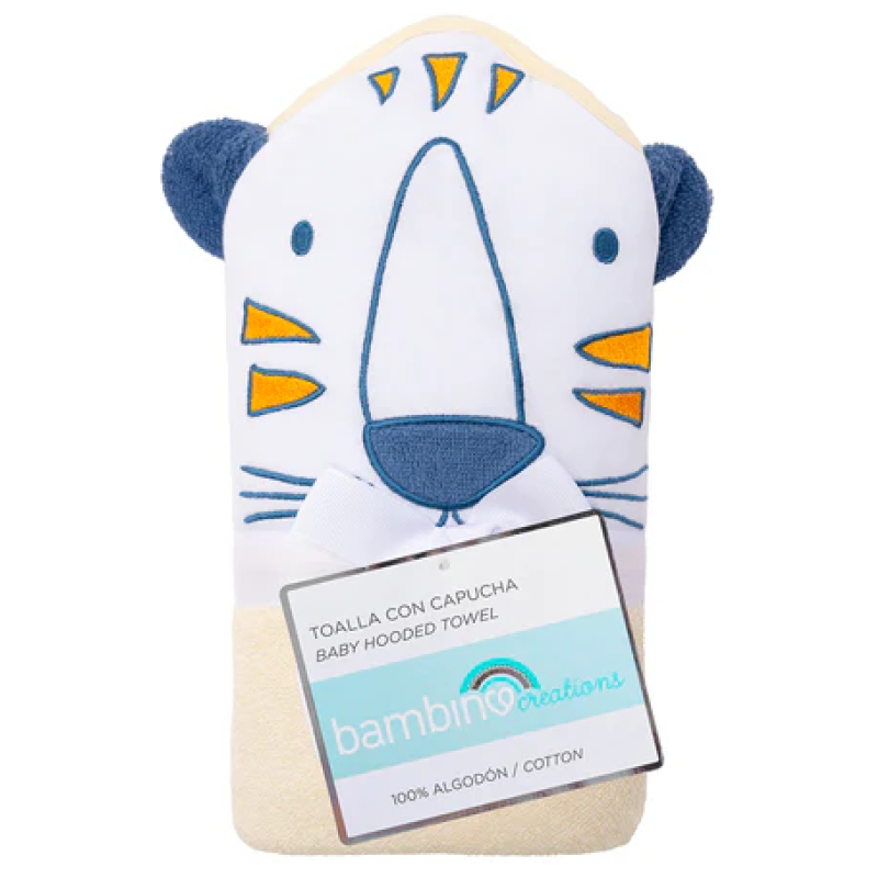 Toalla capucha bambino tigre