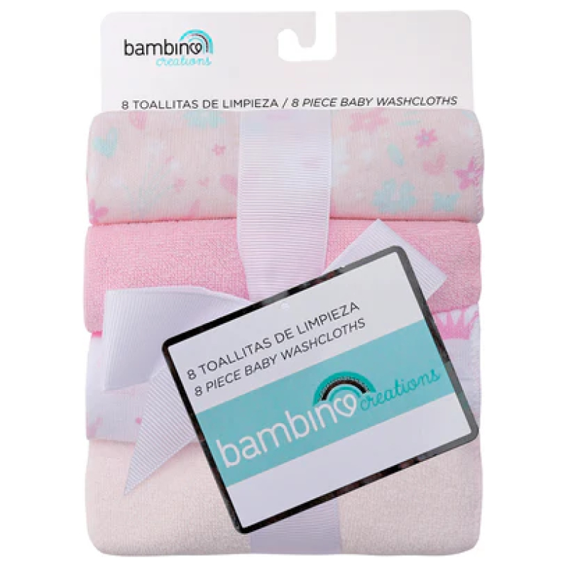 Toallitas de limpieza para bebés bambino rosa flores