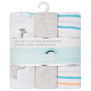 Set de 3 tutos bambino beige animales