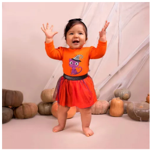 Body halloween gato niña bambino